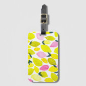 Lemon-Aquarellmuster Gepäckanhänger (Vorderseite Vertikal)