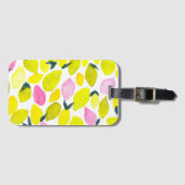 Lemon-Aquarellmuster Gepäckanhänger (Vorderseite (Horizontal))