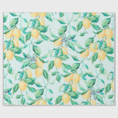 Lemon Aquarellmuster Geschenkpapier (Flach)