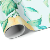 Lemon Aquarellmuster Geschenkpapier (Rolleneckpunkt)