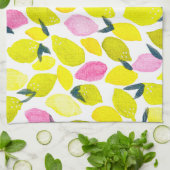Lemon-Aquarellmuster Geschirrtuch (Gefaltet)