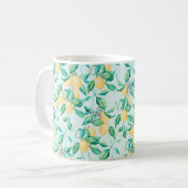 Lemon Aquarellmuster Kaffeetasse (Vorderseite Links)