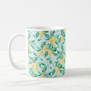 Lemon Aquarellmuster Kaffeetasse