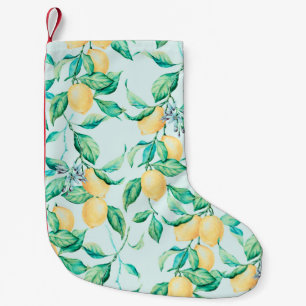 Lemon Aquarellmuster Kleiner Weihnachtsstrumpf