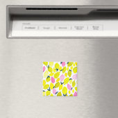 Lemon-Aquarellmuster Magnet (In Situ (Geschirrspüler))