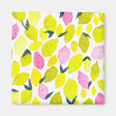 Lemon-Aquarellmuster Magnet (Vorne)
