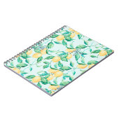 Lemon Aquarellmuster Notizblock (Linke Seite)