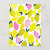 Lemon-Aquarellmuster Postkarte (Vorderseite)