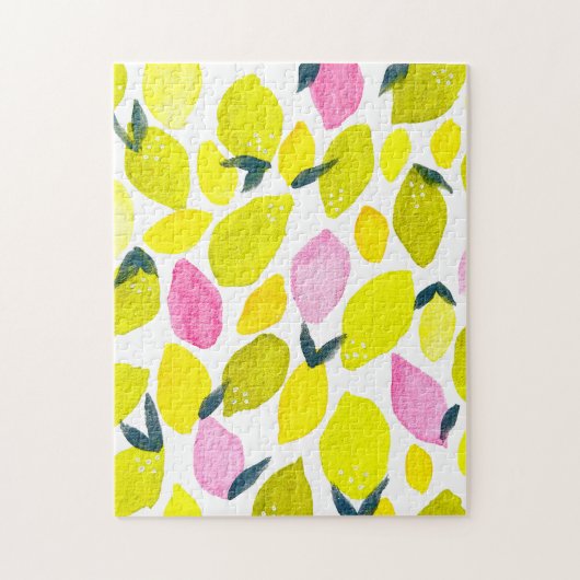 Lemon-Aquarellmuster Puzzle (Vertikal)