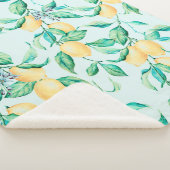 Lemon Aquarellmuster Sherpadecke (3/4)