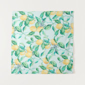 Lemon Aquarellmuster Wandteppich (Vorderseite (Horizontal))