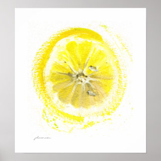 Lemon Aquarellposter Poster