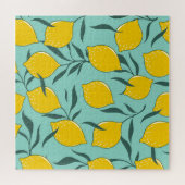 Lemon Art Fashion Abstrakt Nahtlos Puzzle (Horizontal)