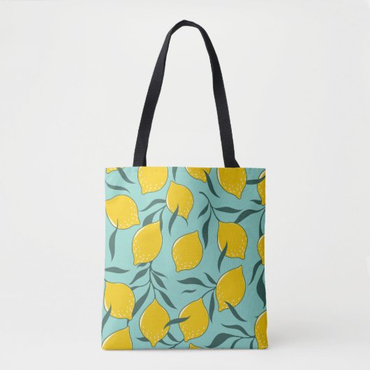 Lemon Art Fashion Abstrakt Nahtlos Tasche (Vorderseite)