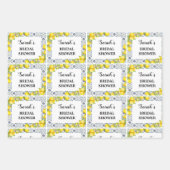 Lemon auf Blue Tiles Brautparty Wrapping Paper Geschenkpapier Set (Vorderseite 2)