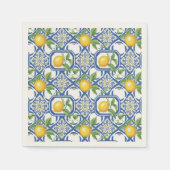 Lemon Azulejo Tiles Pattern Serviette (Vorderseite)
