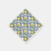 Lemon Azulejo Tiles Pattern Serviette (Ecke)