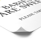 Lemon Babies sind Sweet Baby Shower SIgn Poster (Ecke)