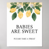 Lemon Babies sind Sweet Baby Shower SIgn Poster (Vorne)