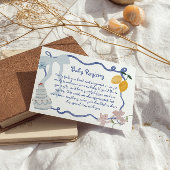 Lemon Baby Boy Registrierungsdetails Begleitkarte