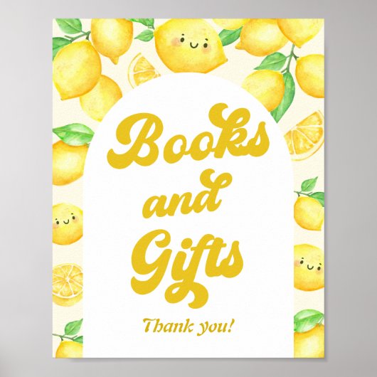 Lemon Baby Duschbücher und Geschenke Poster (Vorne)