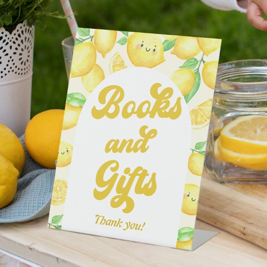 Lemon Baby Duschbücher und Geschenke Sockelschild