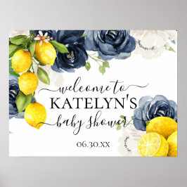 Lemon Baby Dusche Begrüßungszeichen für Babydusche Poster