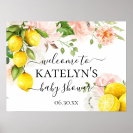 Lemon Baby Dusche Begrüßungszeichen für Babydusche Poster