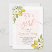 Lemon Baby Dusche Einladung (Vorderseite)