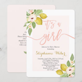 Lemon Baby Dusche Einladung