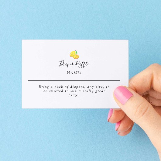 Lemon Baby Dusche Elegantes Minimalistisches Winde Begleitkarte