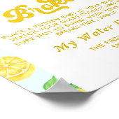 Lemon Baby Dusche Mein Wasser Broke Spiel Poster (Ecke)