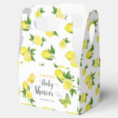 Lemon Baby Dusche Niedlich Citrus Botanical Custom Geschenkschachtel (Geöffnet)