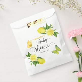 Lemon Baby Dusche Niedlich Citrus Personalisiertes Geschenktütchen