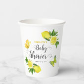 Lemon Baby Dusche Niedlich Citrus Personalisiertes Pappbecher (Vorderseite)