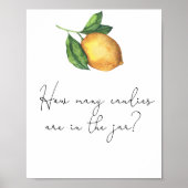 Lemon Baby Dusche Rate wie viele Bonbons Poster (Vorne)