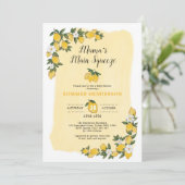 Lemon Baby Dusche Sunshine Lemonade Summer Citrus Einladung (Stehend Vorderseite)