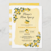 Lemon Baby Dusche Sunshine Lemonade Summer Citrus Einladung (Vorne/Hinten)