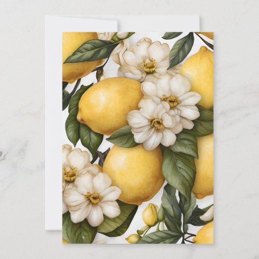 Lemon Baby Dusche Sunshine Lemonade Summer Citrus Einladung (Rückseite)