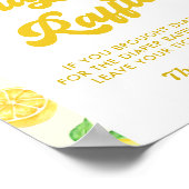 Lemon Baby Dusche Thema Windeln Raffle Poster (Ecke)