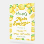 Lemon Baby Dusche Willkommen Acrylschild (Winkel)