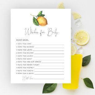 Lemon Baby Dusche Wünsche für Kinder