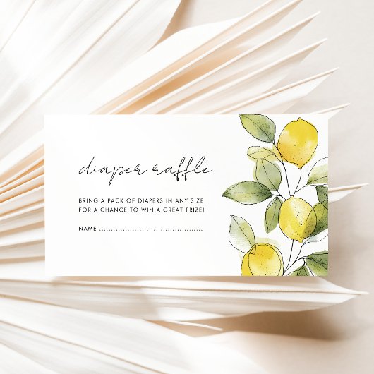 Lemon Baby Duwer Diaper Raffle Begleitkarte