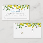 Lemon Baby Duwer Diaper Raffle Begleitkarte (Vorne/Hinten)