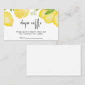 Lemon Baby Duwer Diaper Raffle Visitenkarte (Vorne/Hinten)