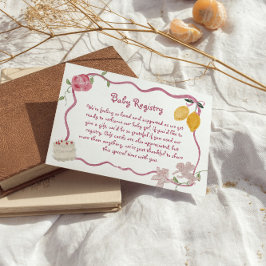 Lemon Baby Girl Registrierungsdetails Begleitkarte