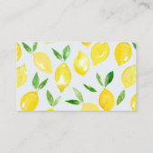Lemon Baby Showbücher für Babykarten Begleitkarte (Rückseite)