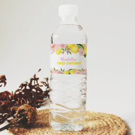Lemon Baby Shower Birthday Water Bottle Label Wasserflaschenetikett