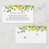 Lemon Baby Shower Books für Baby Begleitkarte (Vorne/Hinten)