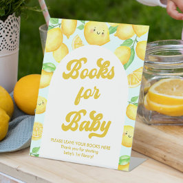 Lemon Baby Shower Books für Baby Sockelschild